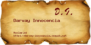 Darvay Innocencia névjegykártya